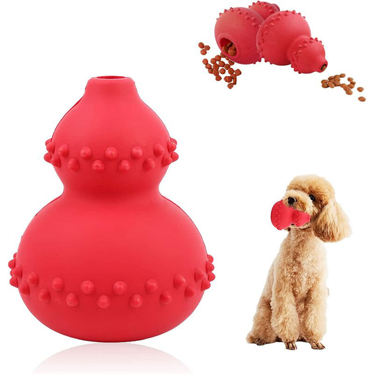 Einemgeld - Indestructible Dog Toy Durable Dog Chew Toy Dog Toys Natural Rubber Kibble Dispenser for Large Small Medium Dogs