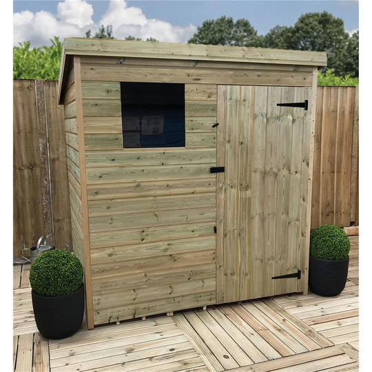 Brae 6 ft. W x 6 ft. D Solid Wood Garden Shed