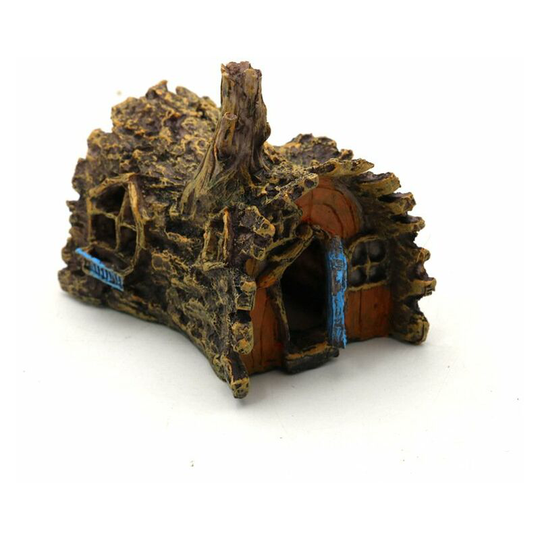 Aquarium Ornament Fish Tank Ornaments Resin Cave Suitable for Aquarium Decoration Accessories (Tree House)