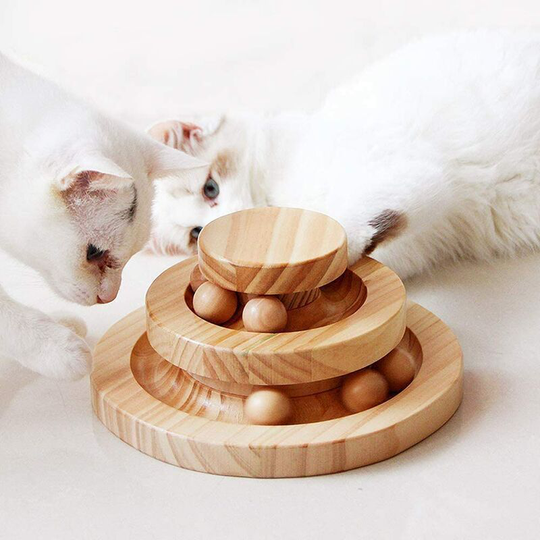 Bearsu - Cat Supplies Funny Roller Cat Toy - Double Layer Balls Track Turntable for Kitty Cat Gifts for Your Cats