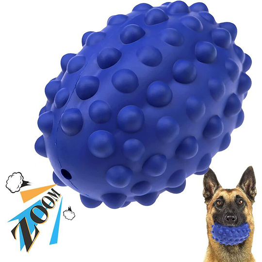 Indestructible Dog Toy, Non-Toxic Natural Rubber Squeaky Dog Toy, Sturdy Dog Toothbrush