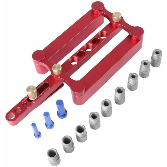 Naxunnn - Self Centering Dowel Jig for 6/8/10mm Metric Dowels Precise Drilling Jig Accessories Woodworking Tool