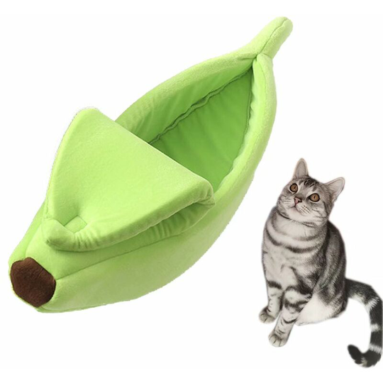 Pet Supplies Chenil Banana Chat Chenil Chenil Winter Hot Sleep Deep Cat Sleeping Bag, Green s