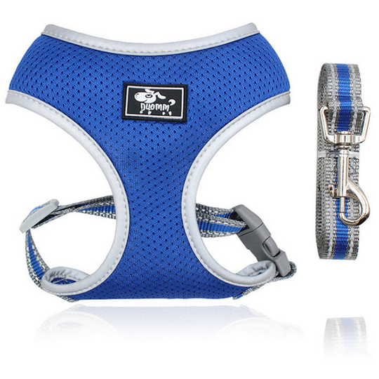Dog Harness No-Pull Pet Harness Step-in Air Dog Harness Reflective Harness, Blue, l - Blue, l