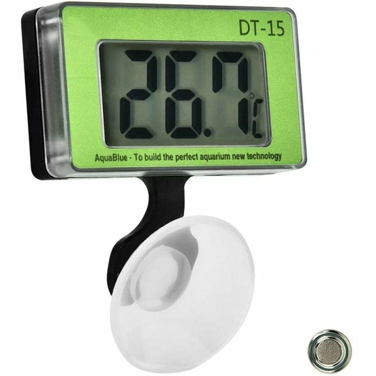 Qersta - Aquarium Thermometer, Aquarium Temperature Measurement Tool, lcd Digital Thermometer, Digital Display, Fish Tank Thermometer with Suction Cup