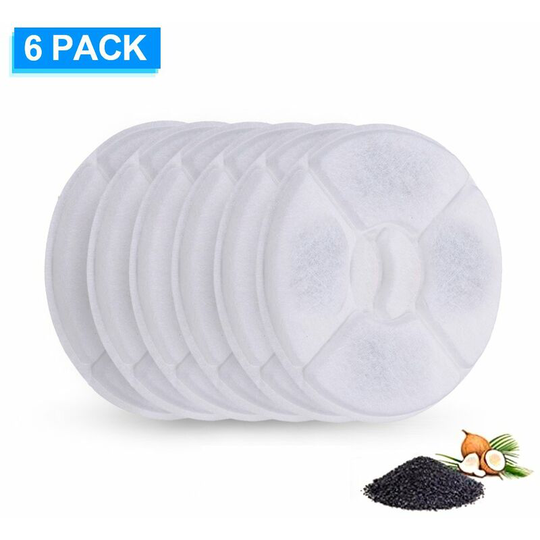Cat Water Fountain Filters Replacement Filters for Cat Water Fountain Water Dispenser 6PCS