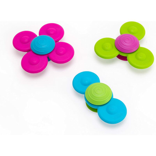 3 bites. Baby chew toys, spinners and suction cup toys for early development. Educational toys for children 10 months and up. (random color)