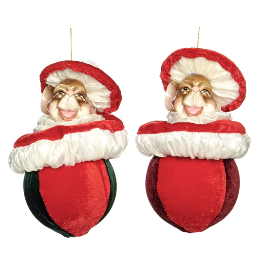 2 Piece Mouse Hanging Figurine Ornament Set