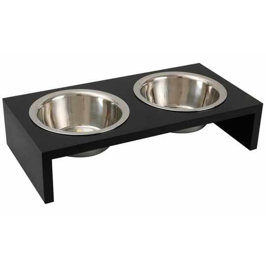 Flamingo - Double Feeding Bowl Kobushi Anthracite 2x650 ml 1031113 Anthracite