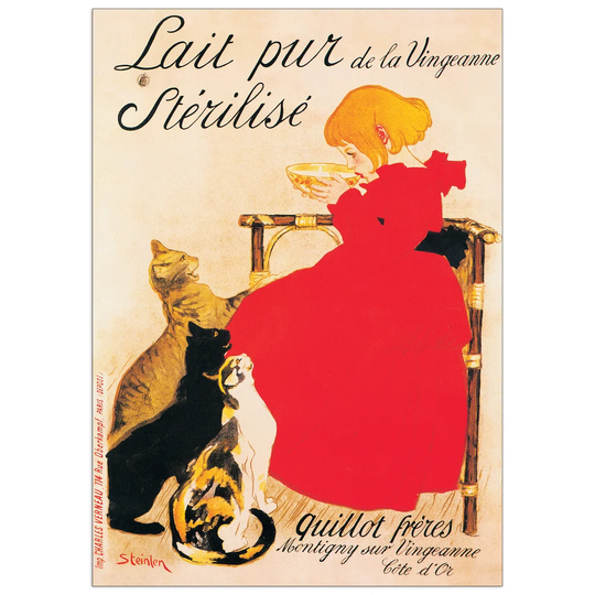 'Lait Sterilise' by Steinlen Vintage Advertisement