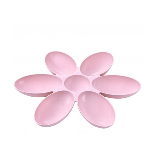 2Pcs Pet Bowl Dog Bowls Cat Puppy Feeder Water Feeder Creative Cat Food Utensils Petal Multi-cell Kitten Bowl PP Pet Feeder Supply