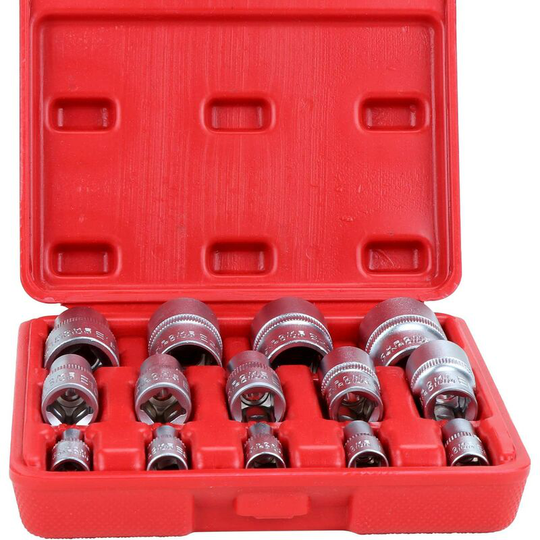 Bearsu - 14 Pack E-Type Star Torx Socket, Female Hex Socket Nuts for Cars, Trucks, Motorcycles, ATVs