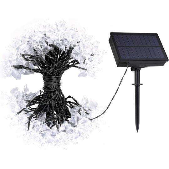 Denuotop - 20m led Solar Butterfly Garland, IP44 waterproof, 8 modes with remote control for garden, patio, party, Christmas, wedding.