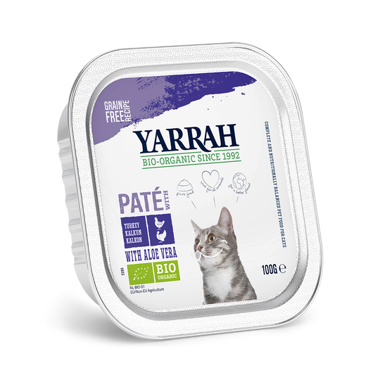 Yarrah Organic Pâté 6 x 100g - Organic Chicken & Organic Turkey with Organic Aloe Vera