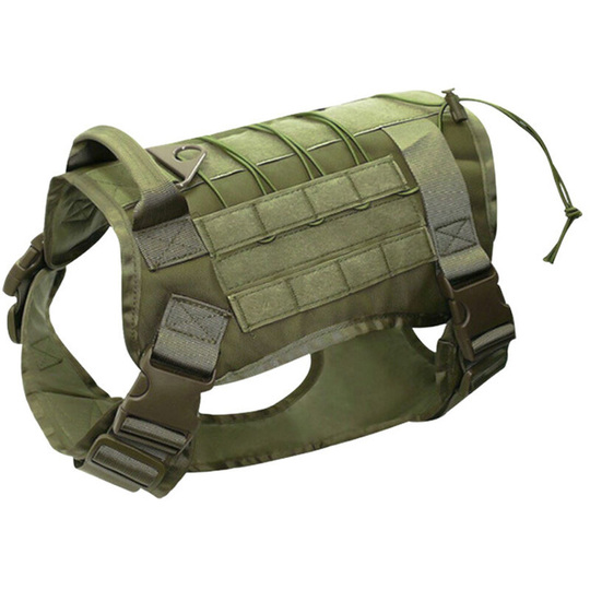 Gdrhvfd - No-Pull Tactical Dog Harness - Armygreen, l, Military Reflective Dog Harness with Handle, Service Dog Vest for Training, Adjustable Pet