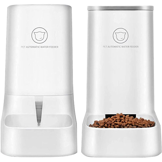 Thsinde - Pet Drinking Water + Feeding Supplies Automatic Feeder Cat Dry Food Dog Water Bowl Feeder Set Automatic Pet Feeder Water Dispenser - ssxjv