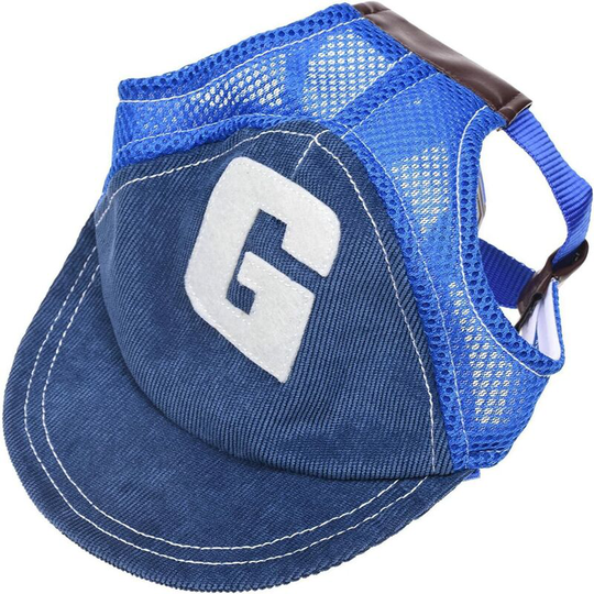 Pet Dog Baseball Cap Sport Cap Hat - Outdoor Hat Sun Protection Summer Cap for Small Medium Large Dog (Medium, Blue)