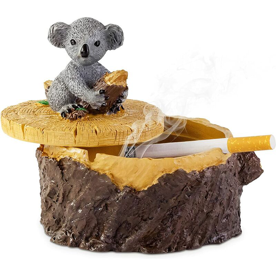 Perle Rare - Cigarette Ashtray with Lid Cute Vivid Forest Animal Ashtray Holder for Indoor and Outdoor-Koala