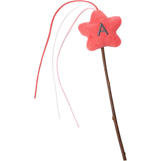 1 Piece Cat Wand - Interactive Indoor Cat Toy - Five-pointed Star with Built-in Bell - Interactive Kitten Toy Red