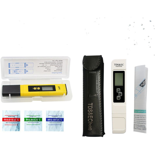 PH and tds Combo, High Accuracy Pen Type pH Meter 0.01ph±2% tds ec Reading Accuracy 3 in 1 for Hydroponics, Home Consumption and Aquarium, Water