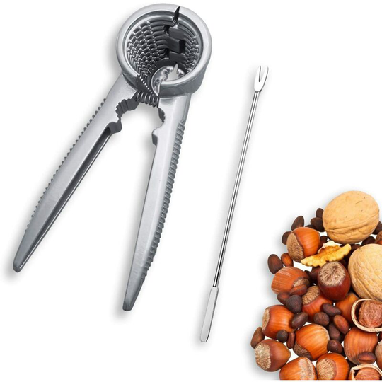 Bearsu - Nutcracker kit 1 Nutcracker with Stainless Steel Handles for Pecans Walnuts Almonds Hazelnut and Pistachios with 1 Walnut Tool Needle
