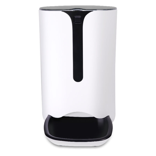 Automatic Food Dispenser 6L for Cats and Dogs with Timer up to 4 Meals per Day, lcd Display and Sound Recording Function White