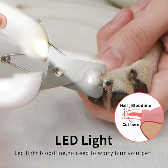 Dog Cat Nail Clipper Claw Clipper with Nail File with led Light & -u-v- Light | Professional Stainless Steel Cat Claw Knife | Suitable for pet