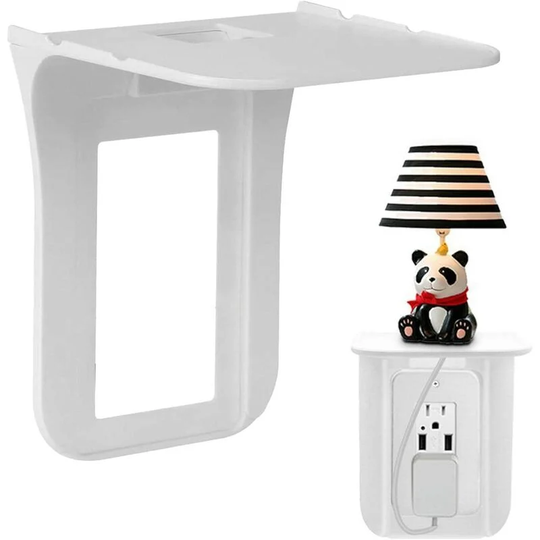 Monly - Power Pole, Power Perch Wall Outlet Shelf, Removable Decorative Outlets, Mobile Phone Charging Shelf, Easy Installation, White
