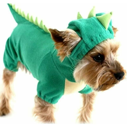 Halloween Pet Dinosaur Hooded Dog Costume for Small Medium Dogs