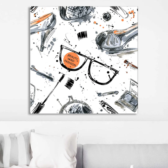 Beauty and Fashion 1 - Wrapped Canvas Graphic Art