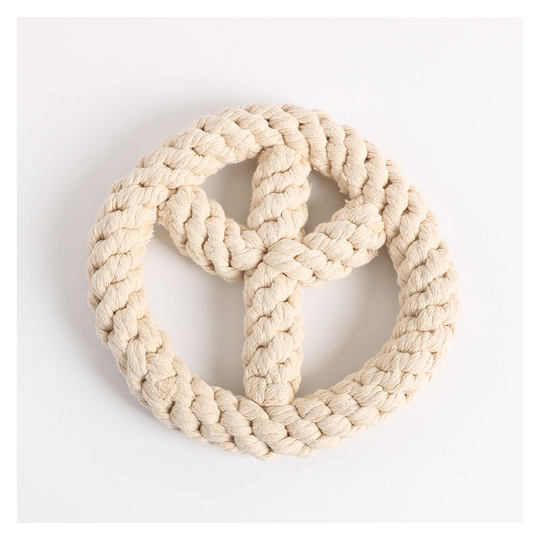 BETTE Rope dog toy for dog - Cotton - Diameter: 17cm * 14.5cm For small and medium sized dogs (khaki