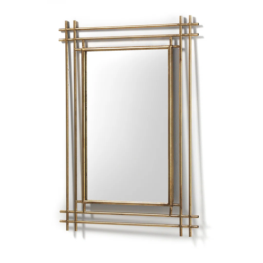 Rackham Metal Framed Wall Mounted Accent Mirror in Gold