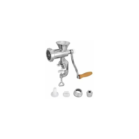 Heguyey - Jack Size 5 Aluminum Meat Grinder, Cast Aluminum, Silver,Meat Grinder Household Enema Machine Manual Meat Grinder Garlic Jar Sausage