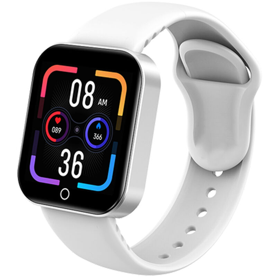 I7 Smart Bracelet 1.44'' Single-touch Screen Sleep/Heart Rate/Blood Pressure Monitor IP67 Waterproof 3 Sports Mode, White - White