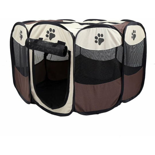 Dog Playpen Puppy Playpen Enclosure for Dogs Cats Rabbits Foldable Use Indoors and Outdoors Cafe
