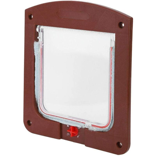 Cat Flap Door, 7.9 x 7.9 x 1.2 Inch Square pp Switch Controllable Pet Door Locking 4 Way Lockable Waterproof Doors for Dogs Puppy Cats KittensCat