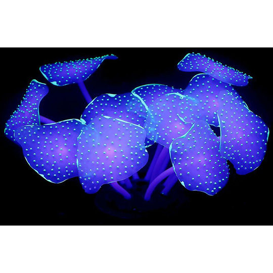 Perle Rare - Shiny Silicone Coral Plant Decorations Artificial Ornament for Fish Tank Aquarium, Green, Ball Shaped