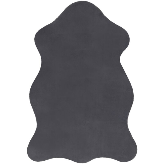 Carpet new dolly skin G4337-2 grey anthracite imitation of rabbit fur gray 60x90 cm