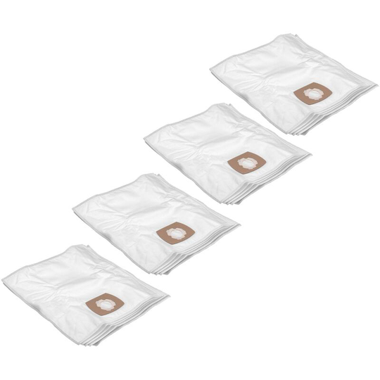 20x Vacuum Cleaner Bag compatible with Satrap Aspira Mouse 1500, Mousy Class 1300, sa 22 Vacuum Cleaner - Microfleece, 24.9 cm x 21.9 cm, White - Vhbw