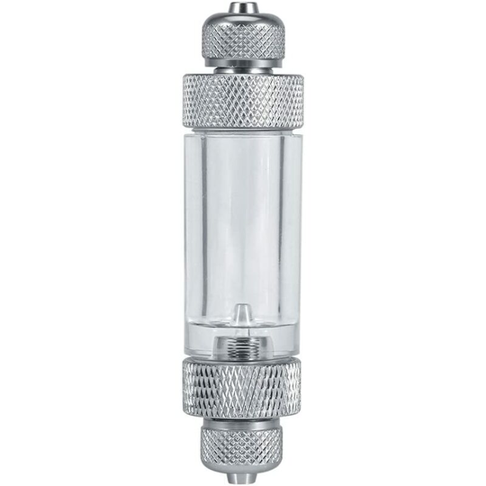 Soekavia - Inline CO2 Bubble Meter Aquarium With Aluminum Check Valve Single Double Head Non-Return Bubble Counter Fish Tank Tool (Double Head)