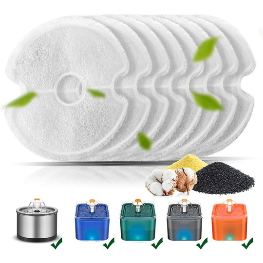 Automatic Cat Fountain Water Dispenser 8 Pack Replacement Filters