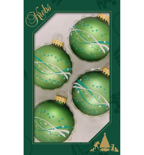 Set of 4 Stars Christmas Baubles