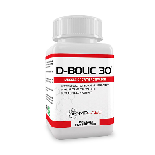 MD Labs D-BOLIC 30 - Testosterone Booster & Legal Anabolic Bulking Agent/Legal Muscle Growth Activator / 30 Days Supply / 60 Capsules