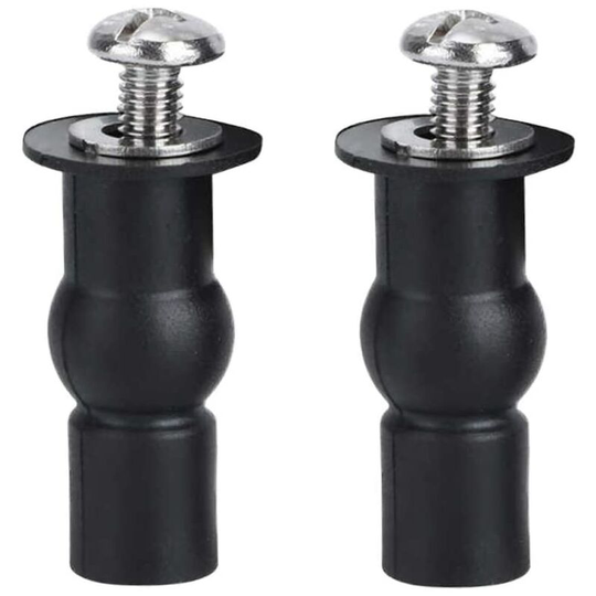 Toilet Seat Hinge Fixings, 2-Piece Blind Hinges Fixing Hole Extendable Rubber Screws