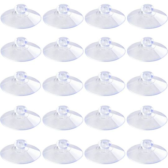 20 Pack Clear Suction Cups 1.8 Inch pvc Plastic Sucker Without Hooks for Home Decoration and Organization