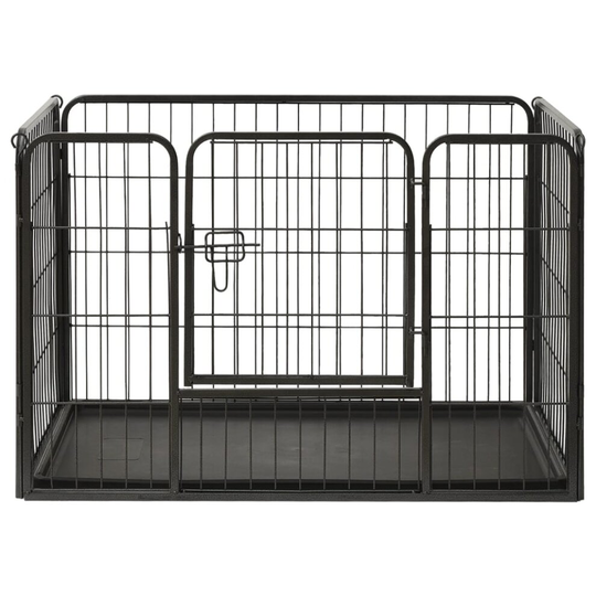 vidaXL Puppy Playpen Steel 91,5x59x61 cm