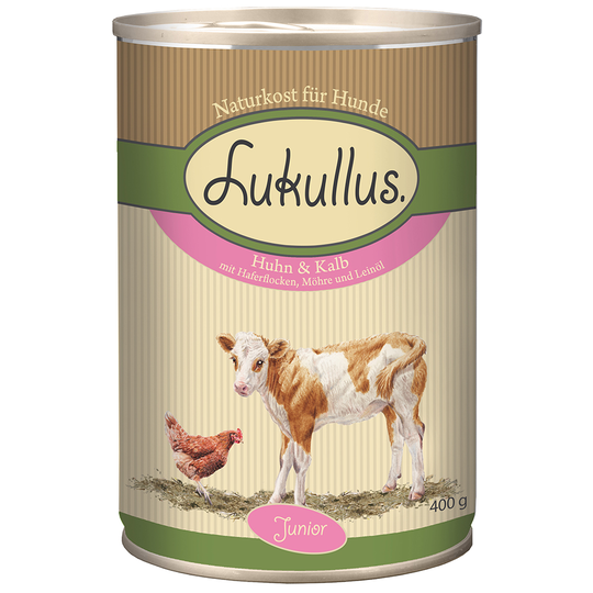 Lukullus Junior Chicken & Veal - 6 x 400g