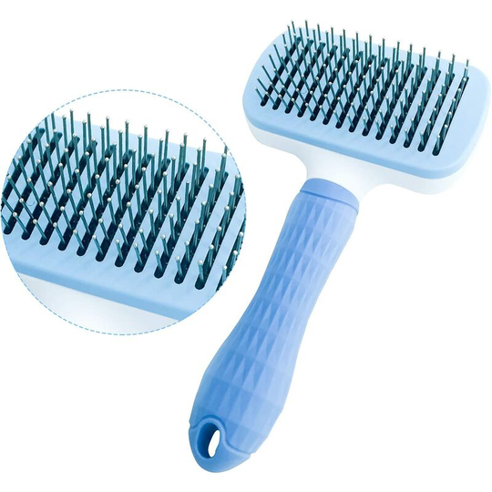 Cat and dog brush, soft brush, self-cleaning brush suitable for long and short hair, can help your dog or cat massage and promote blood circulation