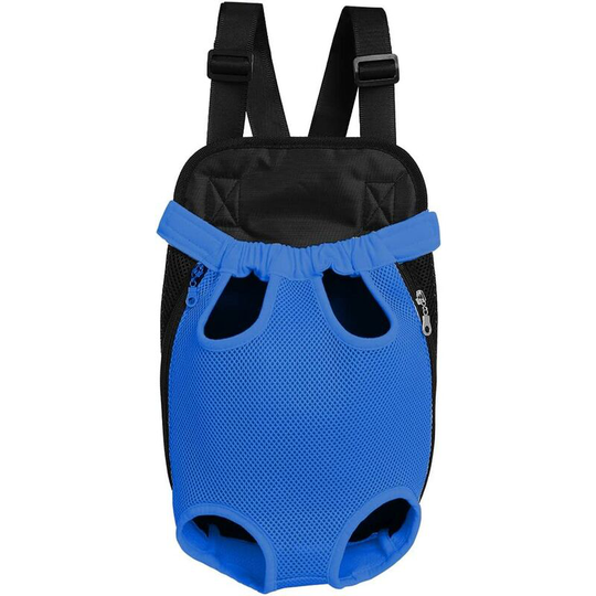 Legs-Out Front Pet Dog Carrier,Hands-Free Adjustable Backpack Travel Bag for Small Medium Puppy Doggie Cat Bunny Breeds Outdoor m, blue - Langray
