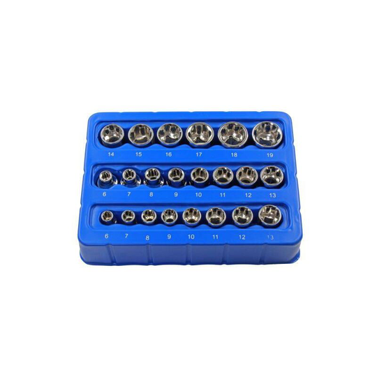 Tools Super-Lock Shallow Socket Set 22pc 1/4' 6-13mm & 3/8' 6-19mm 1398 - Us Pro